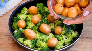 I have never eaten such delicious broccoli with potatoes! A simple and healthy dinner recipe!
