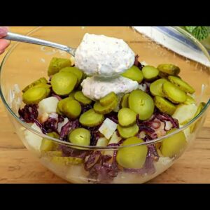 The best holiday dish! I never get tired of eating this salad! The tastiest German salad!