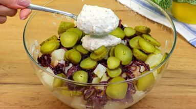 The best holiday dish! I never get tired of eating this salad! The tastiest German salad!